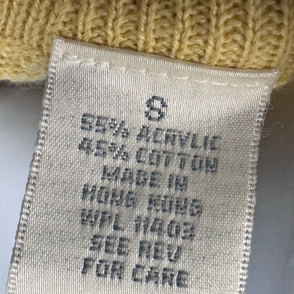 Vintage Preswick & Moore Soft Yellow Mock Turtleneck - Picture 3 of 4